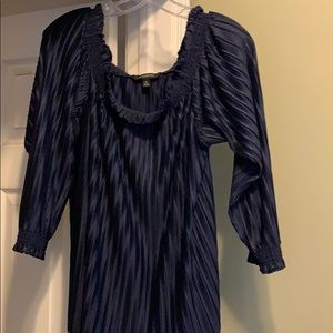 Banana Republic off the shoulder blue shirt